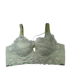 Mint Green Lace Push-Up Bra - Size 32B
